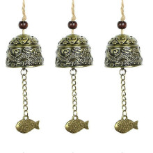 Vintage Engraved Metal Wind Chimes for Garden Courtyard Outdoor Dragon Pattern Design