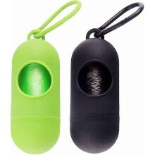 Set dispenser per sacchetti per deiezioni canine con 30 sacchetti ricaricabili, a prova di perdite e antiodore per la pulizia degli animali domestici.