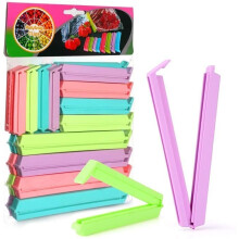 24 Pcs Plastic Closure Clips, Food Bag Clips, Bag Clips, 4 Colors Snack Clips, Sealing Clips for E