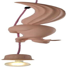 Plafonnier écureuil en résine pour chambre d'enfant, mini suspension animalière, marron