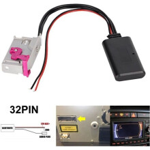 YOSOO Suitable for Audi 32-Pin Cable Adapter Car Bluetooth Aux Kit for Audi A3 A4 A6 A8 TT R8 RNS-E