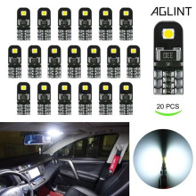 20X T10 LED CANBUS Error Free Car Bulbs 12V White T10 W5W 2825 Car Interior Dome Lights