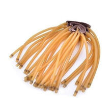 Elastic bands - Unspecified - 6 cords - Rubber - Black/yellow - Pack of 5
