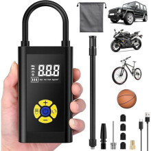 FUROKOY Cordless Electric Bike Pump - Model 2023 - 4000 mAh - 150 PSI - Rechargeable LED
