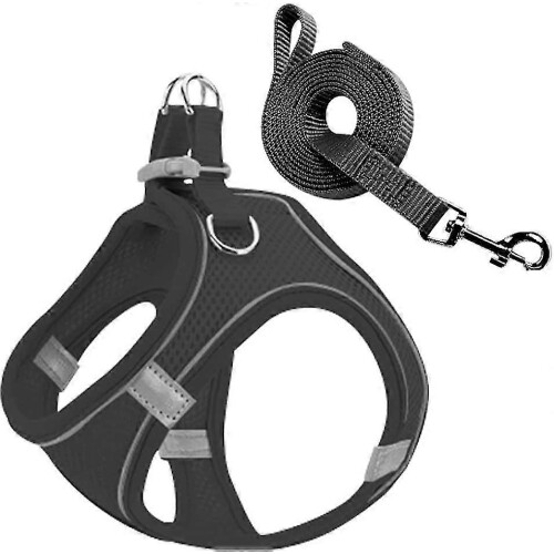 Small Dog Harness Reflective Adjustable Anti-Pull Breathable Mesh Pet Vest