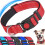 Reflective Adjustable Dog Collar with Soft Neoprene Padding, Nylon Webbing for Small Medium Large Dogs, Red 1