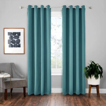 Curtain - ZS - Imitation silk - 135x220 cm - 2 panels - Teal - Blackout