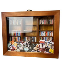 3D Wooden Puzzle Bookend | DIY Miniature Book Nook Kit for Anxiety Relief with 200 Mini Books