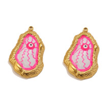 Pack Of 2 Irregular Stone Texture Drip Oil Demons Eye-Pink
