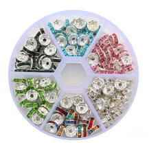 Colorful Wheel Beads for Handcrafted Jewelry and-6 squares