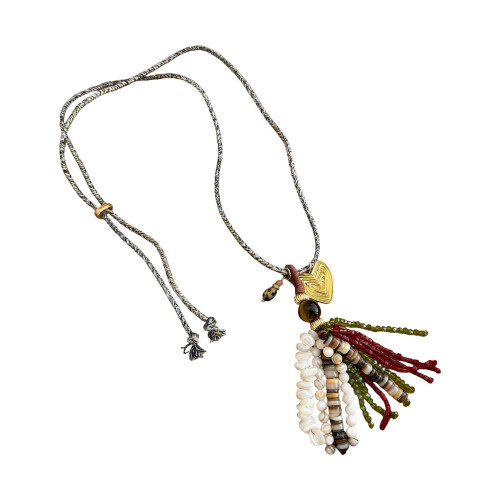 Modische Bohemian-Perlen-Fransen-Halskette, tolles Geschenk-B