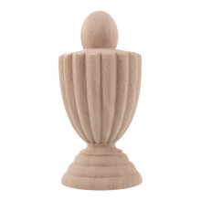 Unfinished Wooden Finials for DIY Crafts, Grandfather Clock, Bed Post, Curtain Rod, 18.5cm