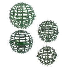 Plastic Flower Holding Rack for Grass Ball Shelf, 4-Piece Set in Green, 15-25cm