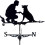 Decorative Wind Vane for Garden, Stainless Steel Weathervane, Rust-Resistant 1