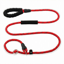 Guinzaglio regolabile riflettente per addestramento cani con maniglia di controllo, corda in nylon da 1,8 m per passeggiate