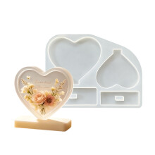 Creative Heart Shape Shell Frame Silicone Mould For-love