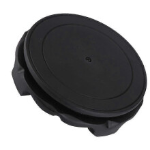 Base girevole in legno per vasi, acquari e lampade, 17 cm, nera.