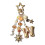 Creative Letter Keychain With Star Moon Charm Alloy-Wstyle 1