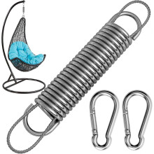 Kit di sospensione a molla per sedie sospese con 2 ganci M10, anello girevole, acciaio inox 304