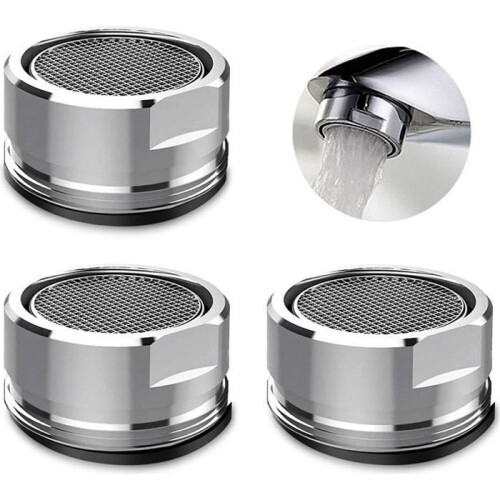 Faucet Aerator, 3pcs Faucet Filter with Sealing Ring for Kitchen, Bathroom (Outer Diameter 24MM)