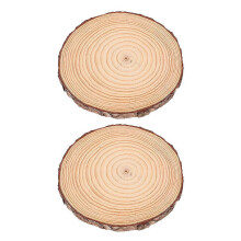 Trittsteine aus Holz für Gartenwege, 6er-Set, Naturholz, rutschfeste Oberfläche