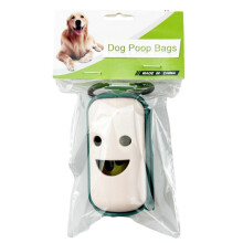 Kompostierbare Hundekotbeutel mit Spender, auslaufsicher, geruchsneutralisierend, recycelte Verpackung, 15 Beutel pro Rolle