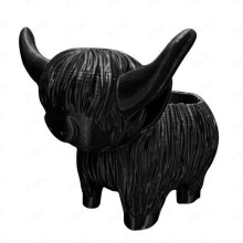Cute Highland Cow Succulent Planter Pot, Resin Cactus Flower Container, Animal Holder for Indoor Plants