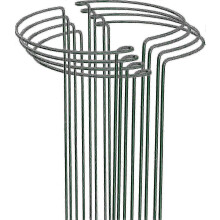 Garden Stakes 25-40cm, 8 Pack Half Round Metal Plant Support Ring Cage for Peonies Roses