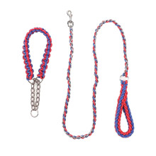 Guinzaglio regolabile in nylon con fibbia di sicurezza per cani di taglia media e grande.
