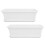 White Rectangular Plastic Planting Pots 2 Pack, Durable Planters for Indoor Outdoor Vegetables Flowers with Drainage 1