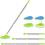 Telescopic Floor & Bath Scrub Brush with 180 Rotating Triangle Head & 4 Replaceable Heads 1