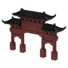 Miniature Chinese Memorial Gate Statue - Architectural Model for Miniature Landscapes, Aquarium & Diorama Decor