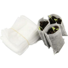 Weiße, biologisch abbaubare Anzuchtsäcke aus Vliesstoff, 8 x 10 cm, 100er-Packung, für Setzlinge, Gemüse, Blumen