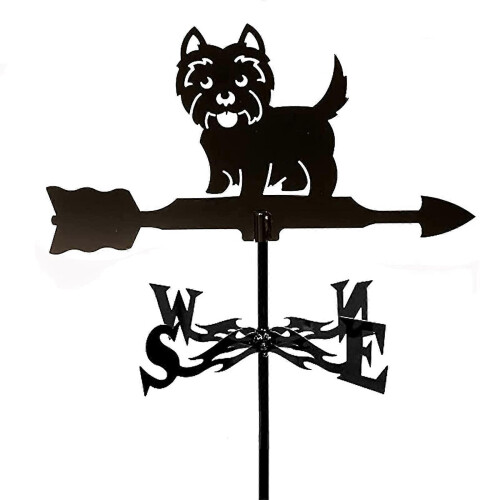Weather Vane with Rust-Resistant Coating, Stainless Steel Wind Direction Indicator for Garden Stake