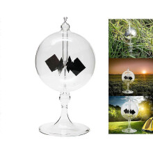Solarradiometer-Drehscheibe mit Lichtantrieb, handgefertigt aus Klarglas, 13 cm, Schreibtischdekoration