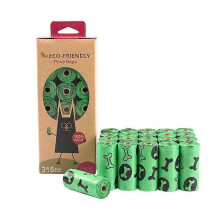 Biodegradable Dog Poop Bags, 21 Rolls, 15 Bags Per Roll, Extra Thick Leakproof, 23x33cm, EPI Material