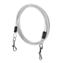 Guinzaglio per cani con rivestimento in gomma, lungo 1,8 m, resistente, ideale per l'addestramento di cani di taglia grande e media.
