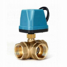 DN32 3-Wege-Motorkugelhahn, G1-1/4 Gewinde, AC220V für die Wassersteuerung von Gebläsekonvektoren in der Klimatechnik
