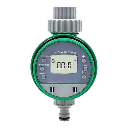 Digital Irrigation Timer Control, Outdoor Garden Watering with Automatic Programmable LCD Display, European Standard Plastic ABS+PP Construction