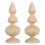 Wooden Finials for Bed Posts, Staircase Handrails, Classical Carved Solid Wood Decorations, 15cm Khaki 1
