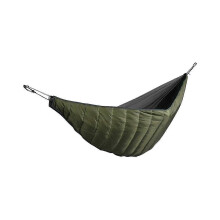 Coperta amaca ultraleggera per campeggio, nylon e cotone 238x130 cm, verde militare