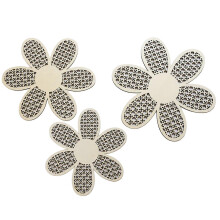 Wooden Wall Art Hanging Decor Set of 3 Bohemian Daisys Design for Farmhouse Bedroom Living Room