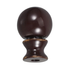 Coffee Zinc Alloy Lamp Finial Cap, 1.5 Inch Screw, for Table & Bedside Lamp Shade Decoration