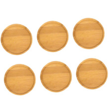 Set van 6 plantenbakjes voor vetplanten, bamboe vensterbank- en bureau-organizer voor plantenpotjes, 6,3 x 6,3 x 1 cm