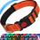 Reflective Adjustable Dog Collar with Soft Neoprene Padding, Nylon, Quick Release Buckle, Orange, Size M 1