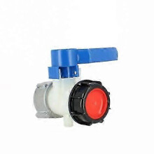 2' S60X6 Butterfly Tank Valve Compatible with Sotralentz 1000L IBC, HDPE, Swivel Nut