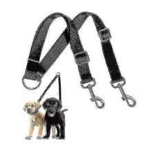 Guinzaglio doppio SXQ anti-groviglio per cani fino a 50 kg, largo 2,5 cm, regolabile.