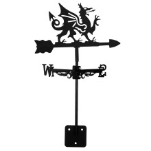 Decorative Dragon Garden Weathervane in Metal for Wind Direction