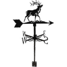 Veleta de hierro vintage con diseño de alce para tejado de jardín.