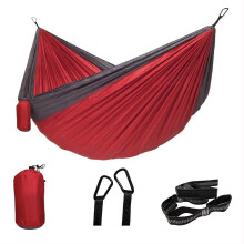 Amaca in tessuto paracadute per campeggio e tempo libero all'aperto, con corda in nylon, 270x140 cm, portata massima 300 kg.
